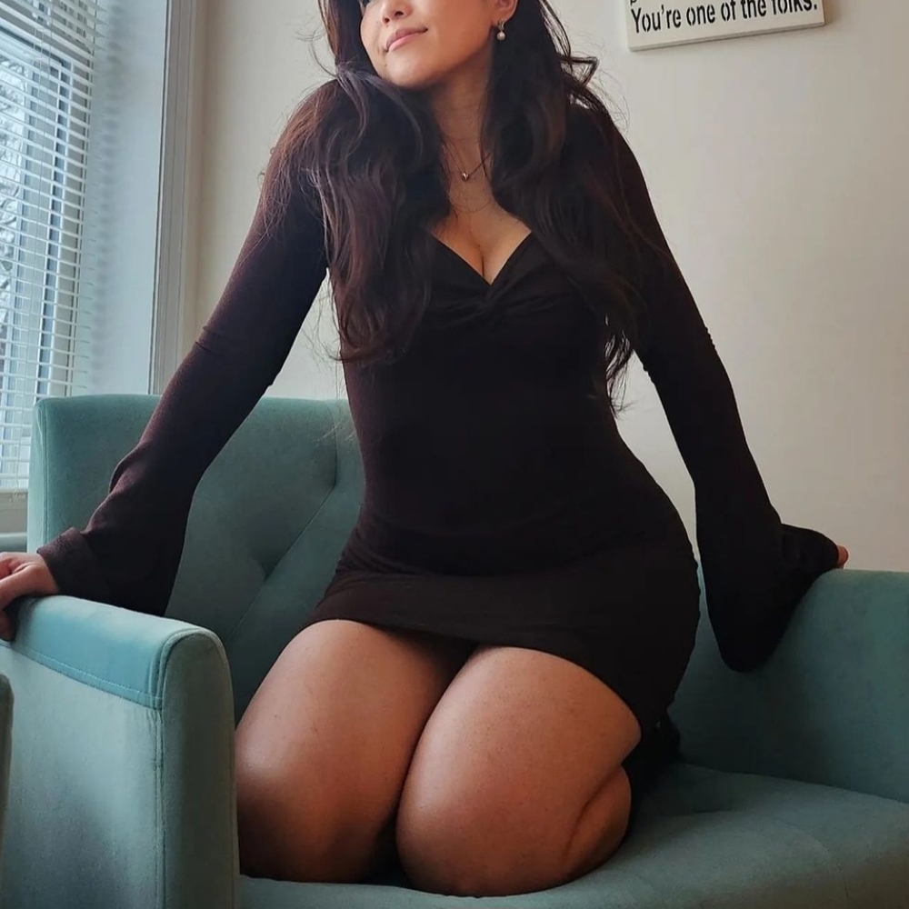 Long sleeve mini dress